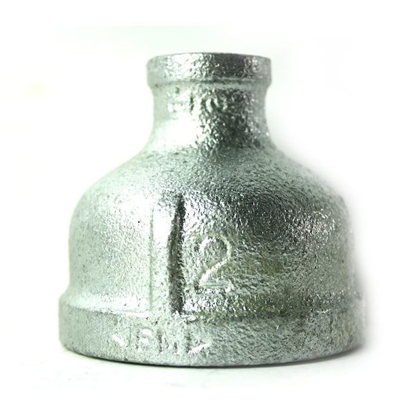 Thrifco Plumbing 2 Inch x 1/2 Inch Galvanized Steel Reducer Coupling 5218051 - main